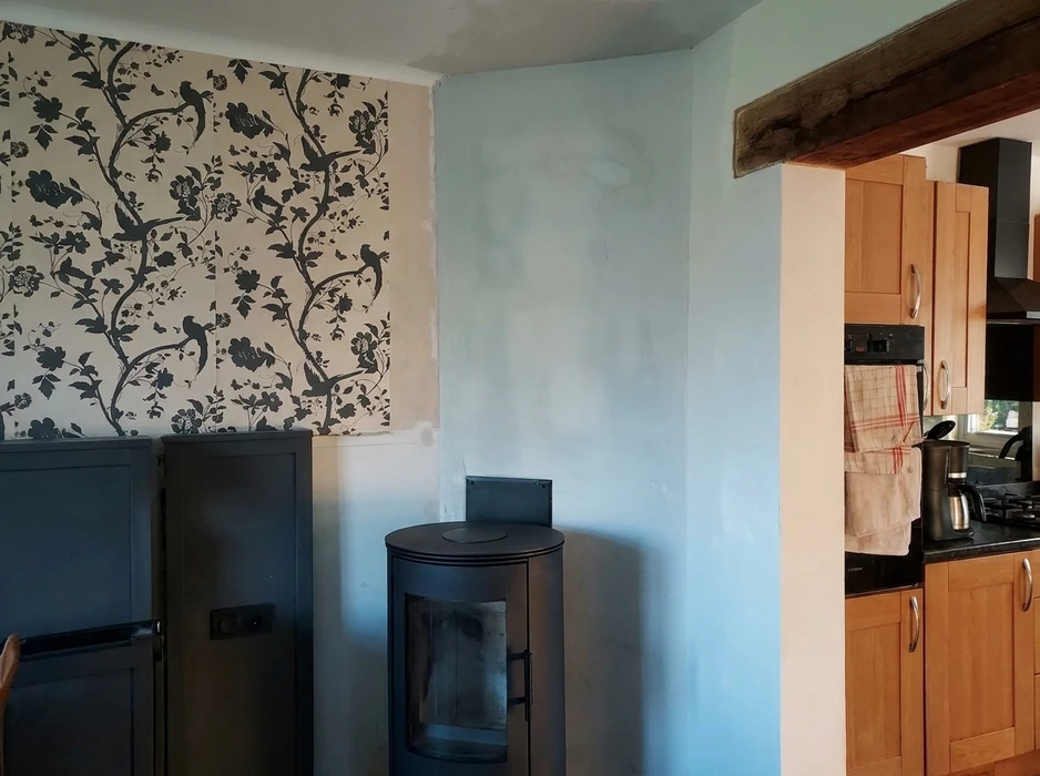 Intérieur d'un séjour en cours de rénovation